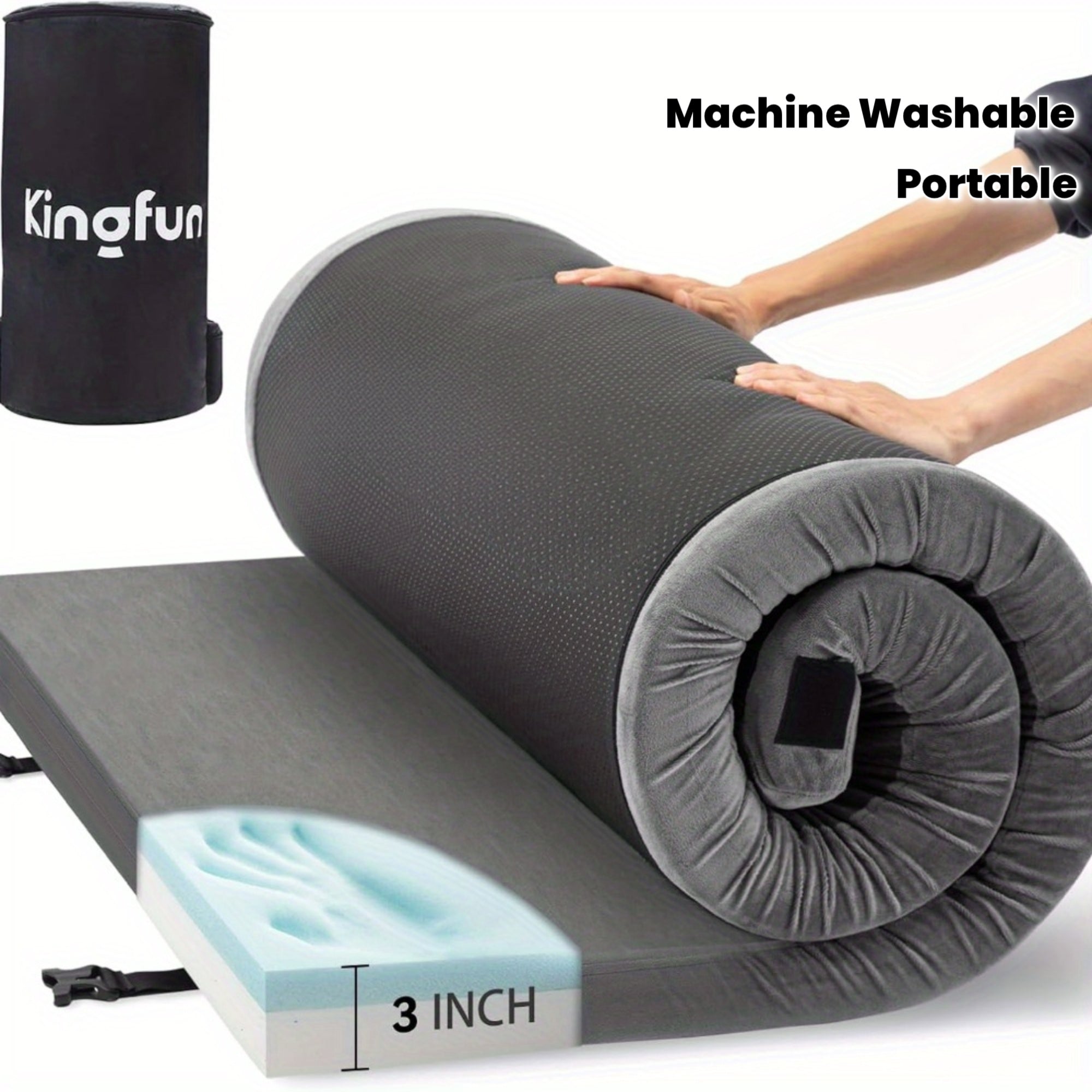 Portable Rollaway Mattress, High Quality with Memory Foam-like Support