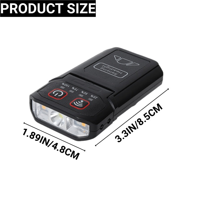 Outdoor night fishing hat clip light Type-C charging wave sensing 5-mode multi angle adjustable lighting small flashlight