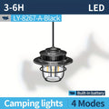 1pc Smiling Shark LED Camping Light, USB Rechargeable, Dimmable Mini Tent Lamp