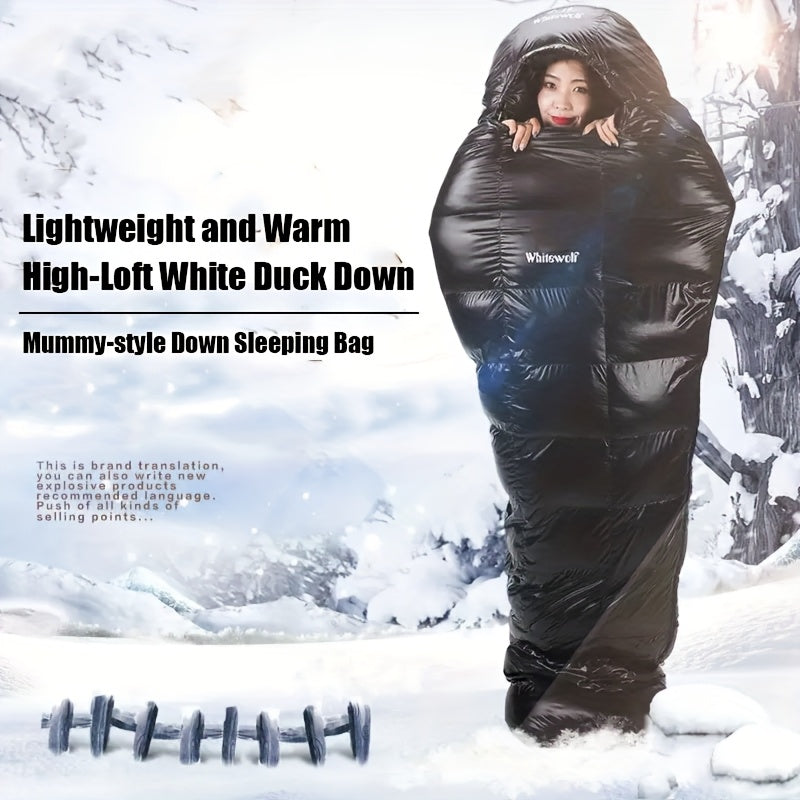 All-Season Heavy-Duty High Quality Winter Camping Tent Sleeping Bag with Down