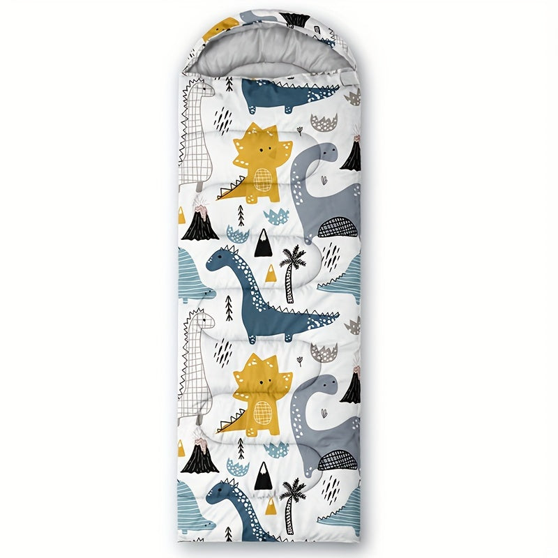 1pc Dinosaur Camping Sleeping Bag, Portable Lightweight Warm Quilt for All Seasons