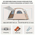 3-Second Automatic Tent 3-Second Setup Automatic Camping Tent | Large Capacity, Easy Open
