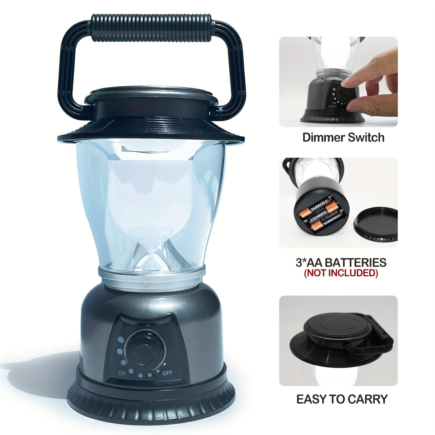 2-Pack BlazeBrite LED Camping Lanterns, Dimmable COB High Brightness