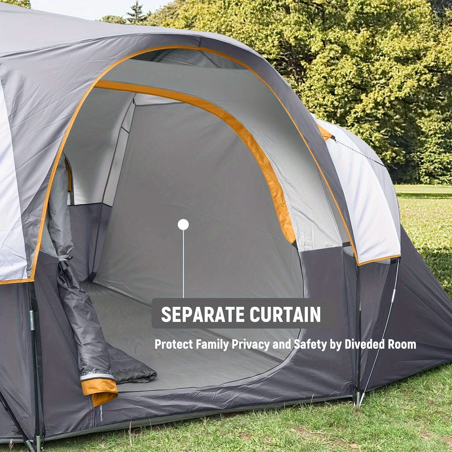 HIKERGARDEN 10 Person Camping Tent - Portable Easy Set Up Family Tent for Camp