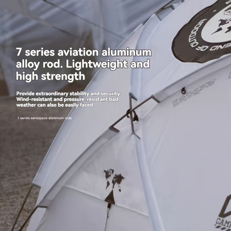 4-Person Portable Folding Camping Tent - All-Season Dome Shelter with Zipper Closure