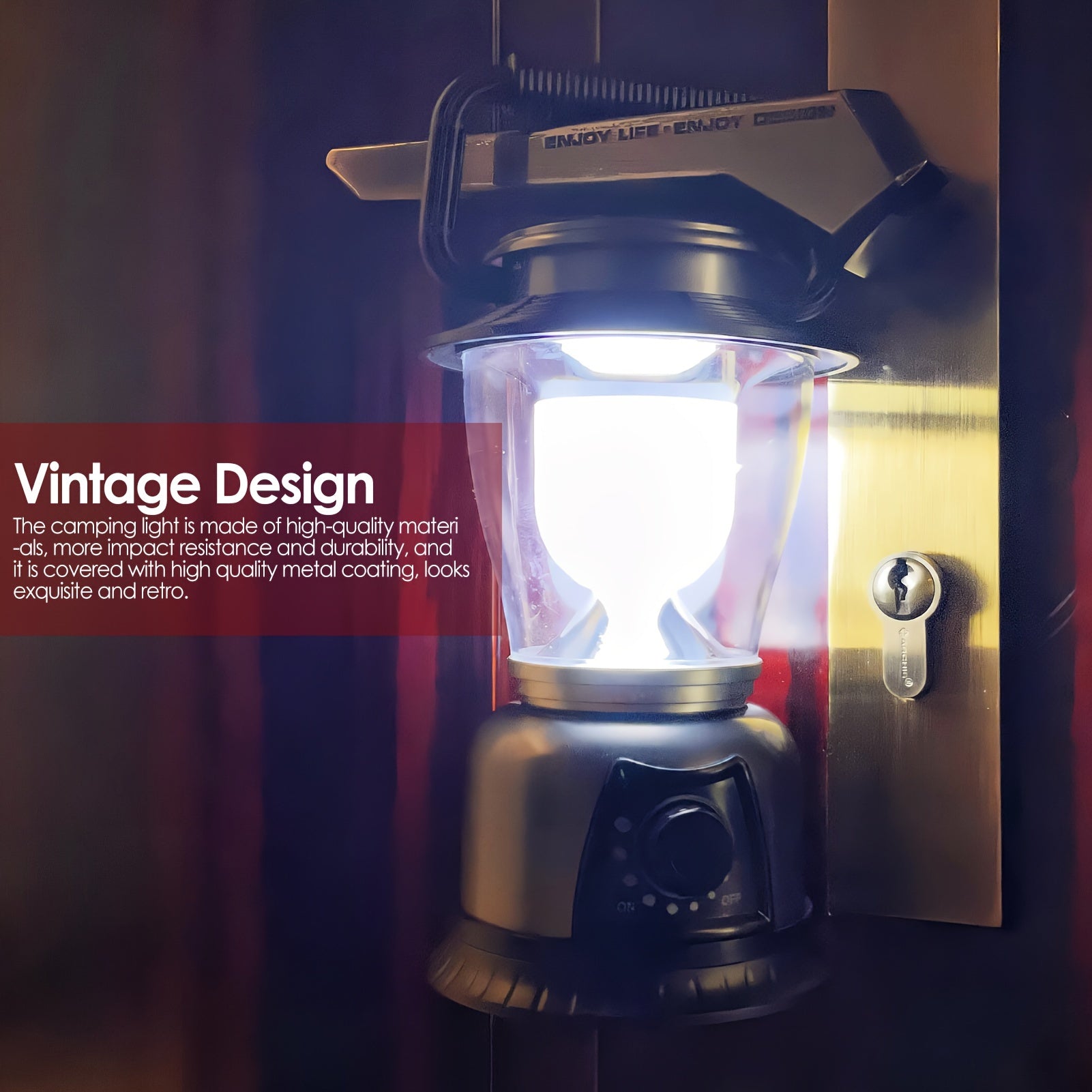 2-Pack BlazeBrite LED Camping Lanterns, Dimmable COB High Brightness