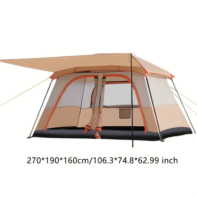 4-Person Large Family Camping Tent with Front Privacy Zippered Room