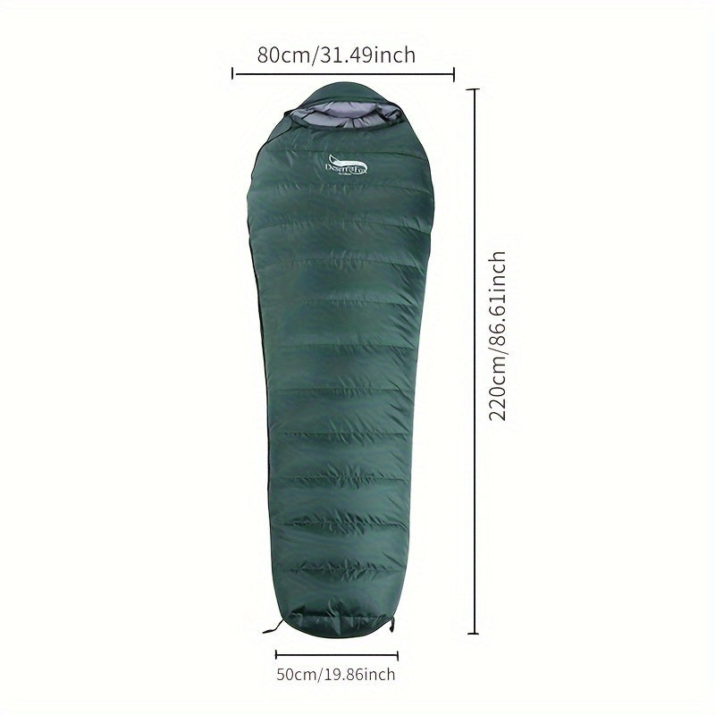 DESERT FOX for men & women 1-Person & Duck Down Sleeping Bag - Cold-Resistant Winter Camping