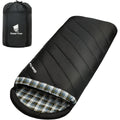 GEERTOP Flannel Sleeping Bag for Adults XXL, Large Wide Camping Sleeping Bag 4 Seaso