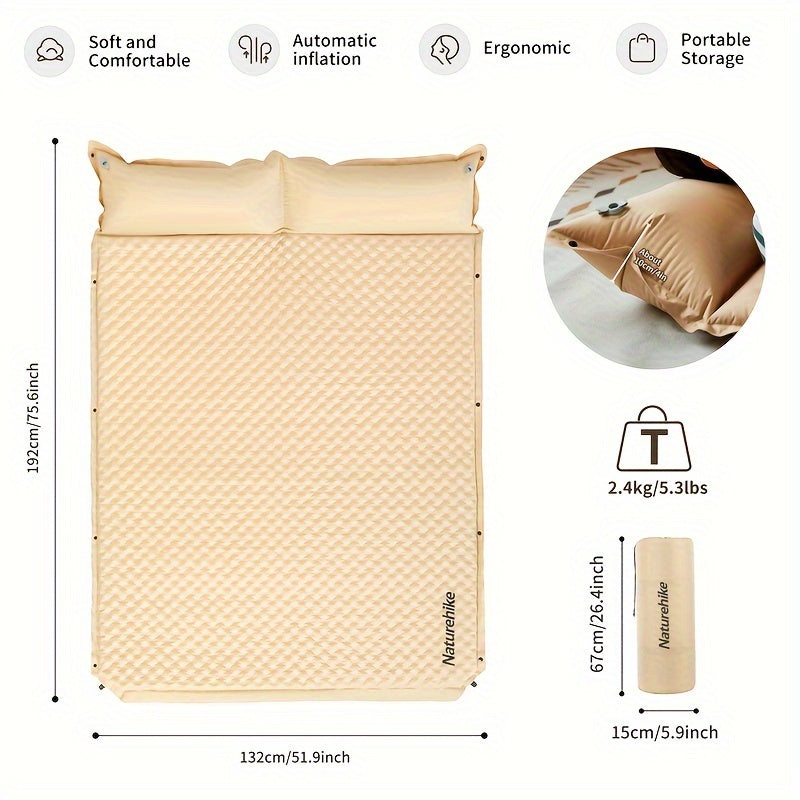 Naturehike Split-Free Inflatable Sleeping Pad - Ultra-Lightweight, Portable