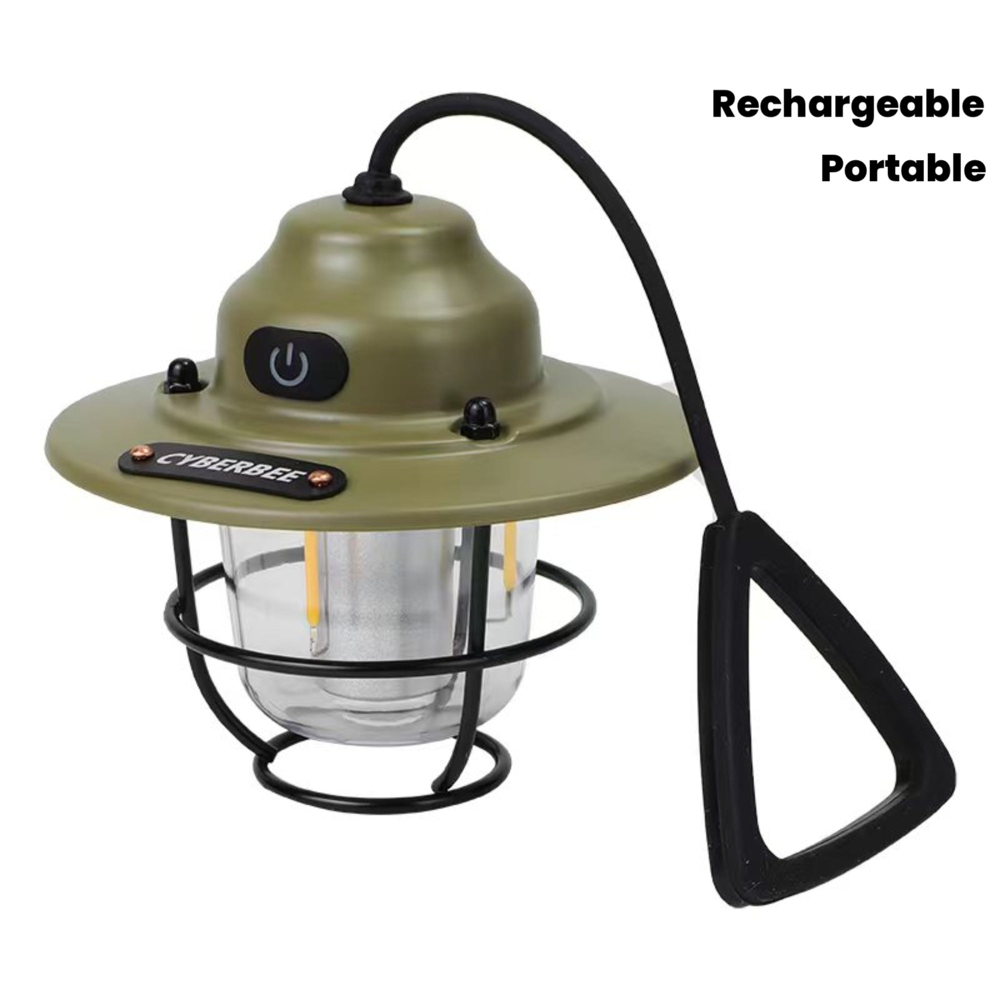 BaiHuiBri Vintage LED\u002FRechargeable Portable Outdoor Lantern\u002FRetro Metal