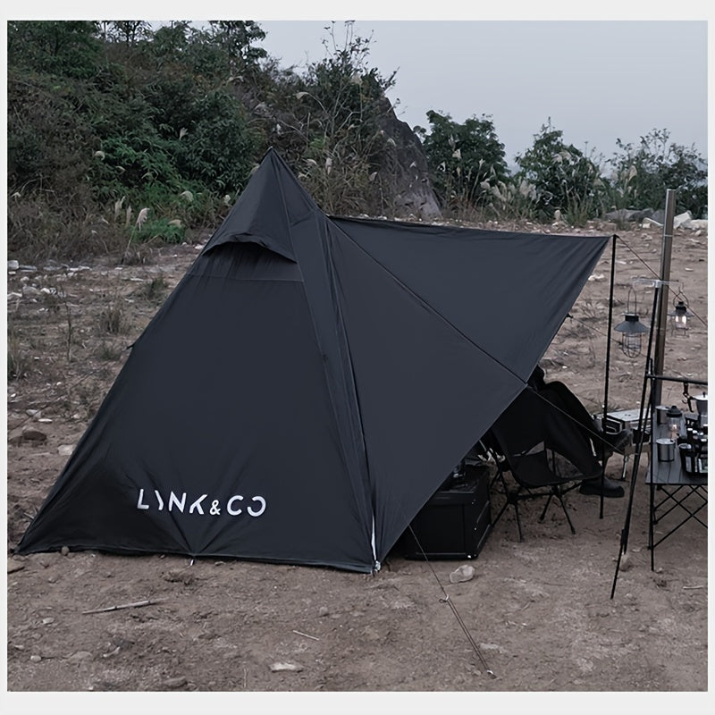 2-Person Black Knight Pyramid Camping Tent - Storm & Wind Resistant