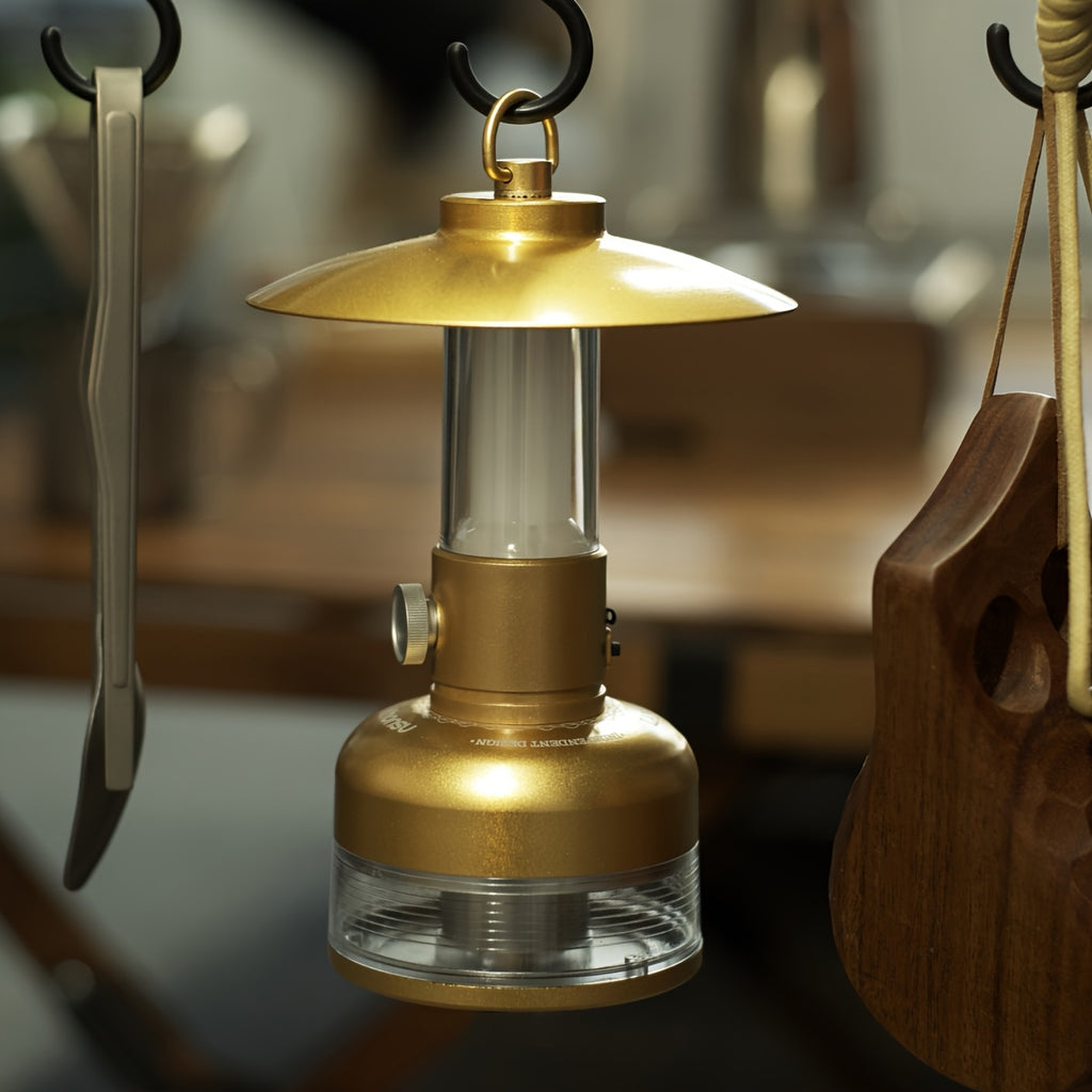 6000mAh Portable Camping Lantern with USB Rechargeable Battery, 5-Mode Adjustable Brightness