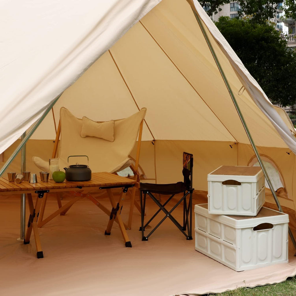 Luxury Cotton Bell Tent, Yurt Canvas Tent with Stove Jack, 4\u002F6\u002F8 Person Family 4 Season Camping