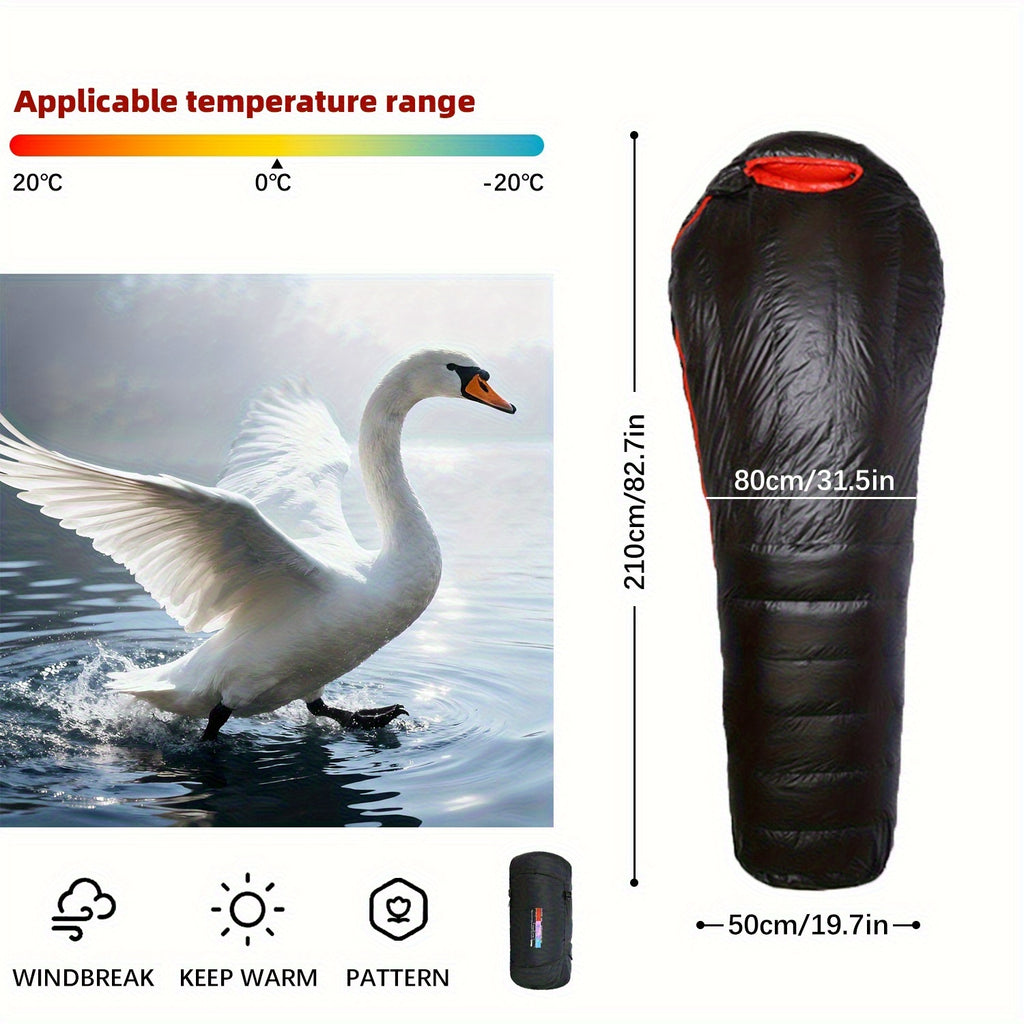 1-Person for all-Season Cold-Resistant Mummy Sleeping Bag with