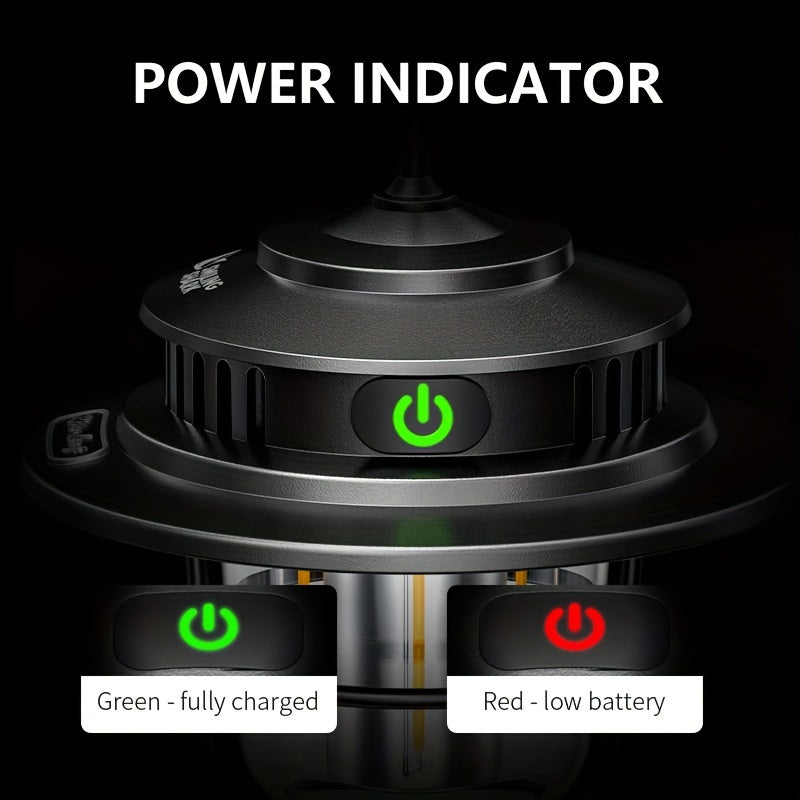 1pc Smiling Shark LED Camping Light, USB Rechargeable, Dimmable Mini Tent Lamp