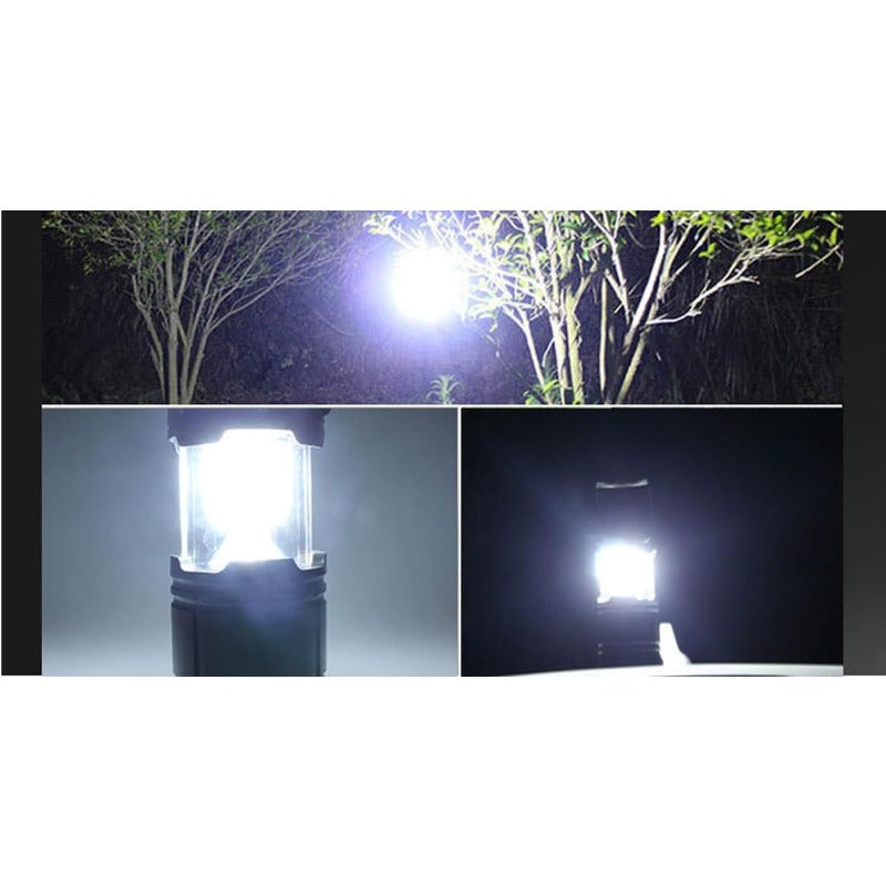 camping equipmentLightahead Set of 4 Portable Outdoor LED Camping Lantern Black Collapsible