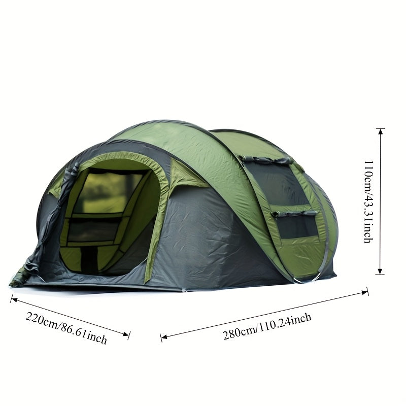 Quick-Open No-Assembly Automatic Tent, Portable Foldable Camping Tent for All Seasons