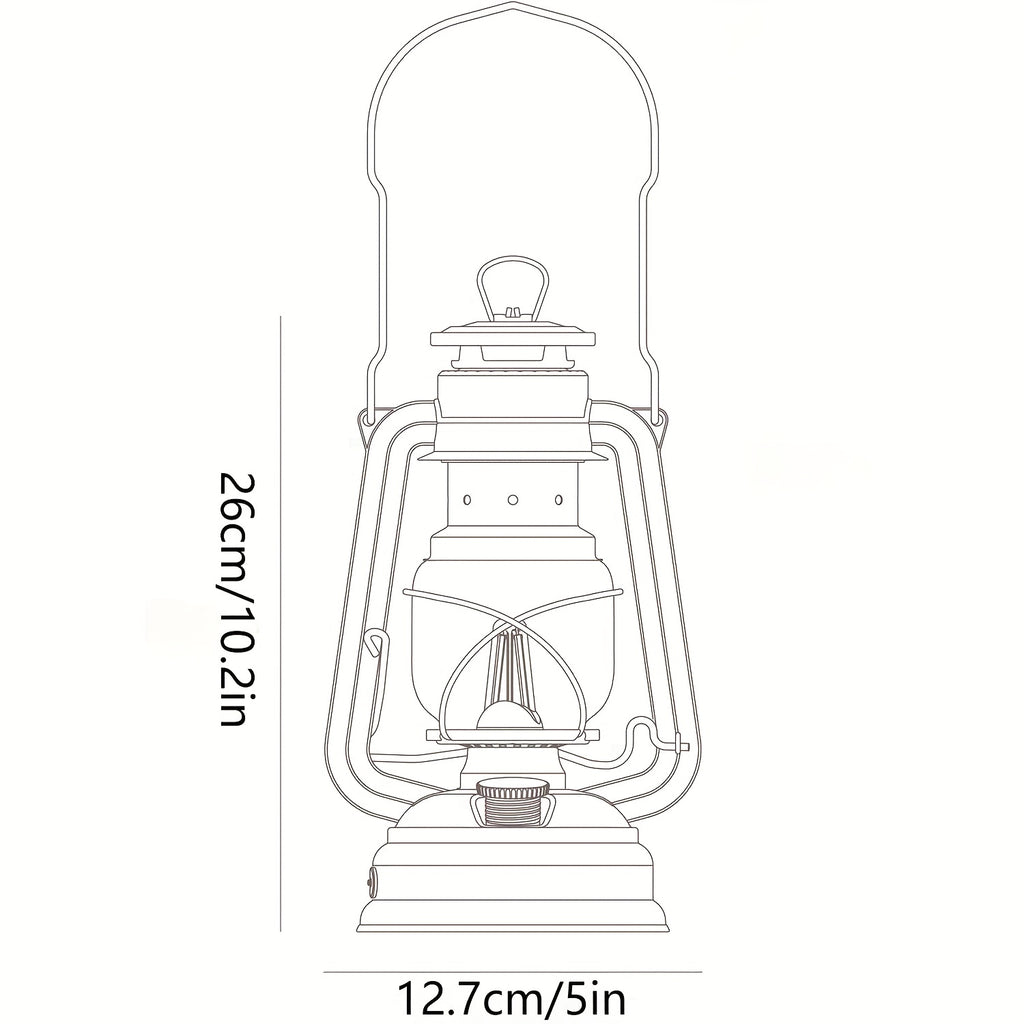 Hurricane Lamp - Metal Kerosene Lantern with Panels, Outdoor Storm for camping