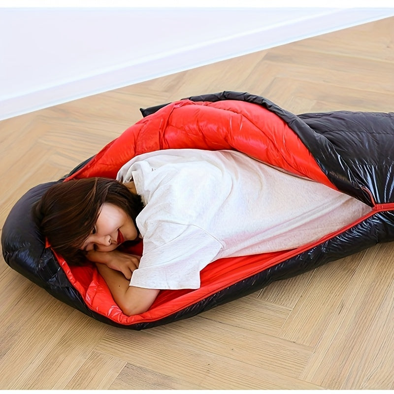 1-Person for all-Season Cold-Resistant Mummy Sleeping Bag with