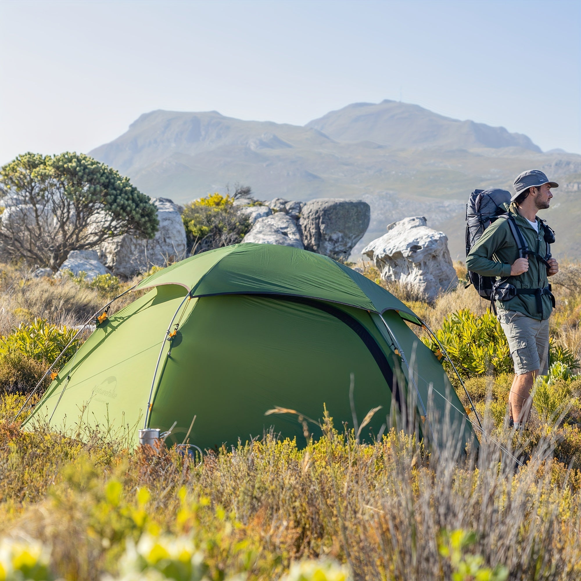 Naturehike Cloud Peak Hexagonal Four Seasons Tent, 20D Lightweight Silicone Waterproof Fabric