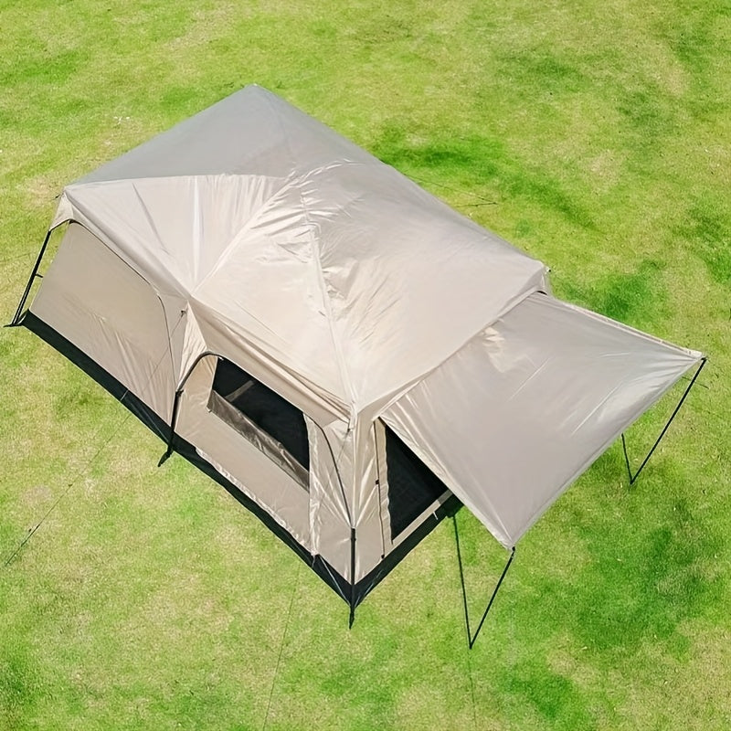 1pc Large 10-Person Family Camping Tent with Mosquito Net & Front Door