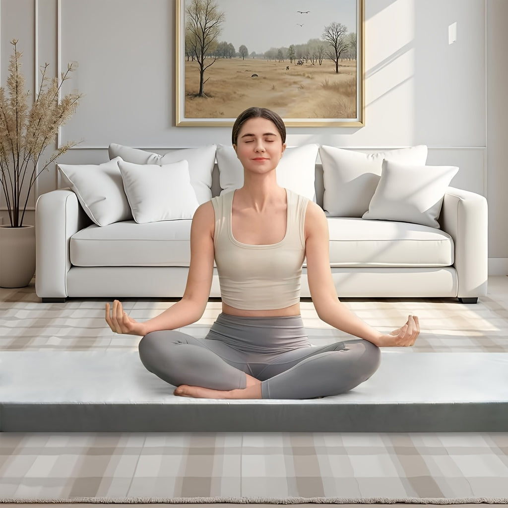 Memory Foam Camping Mattress Sleeping Pad Glamping Portable Floor Mat Roll Up Futon Mattress