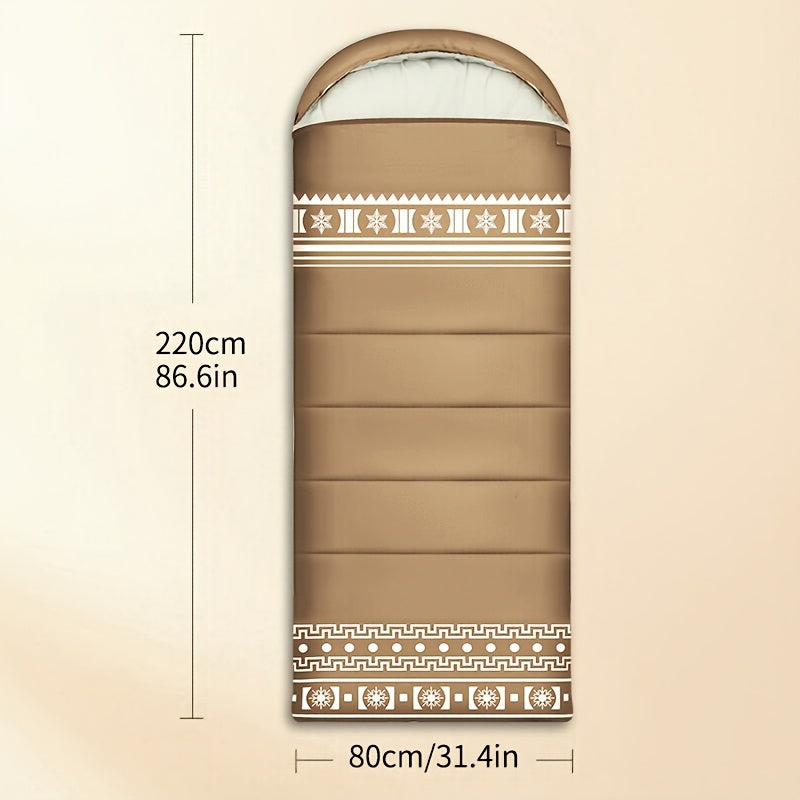 Snow soft sleeping bag adult winter outdoor thick anti cold can be spliced sleeping bag