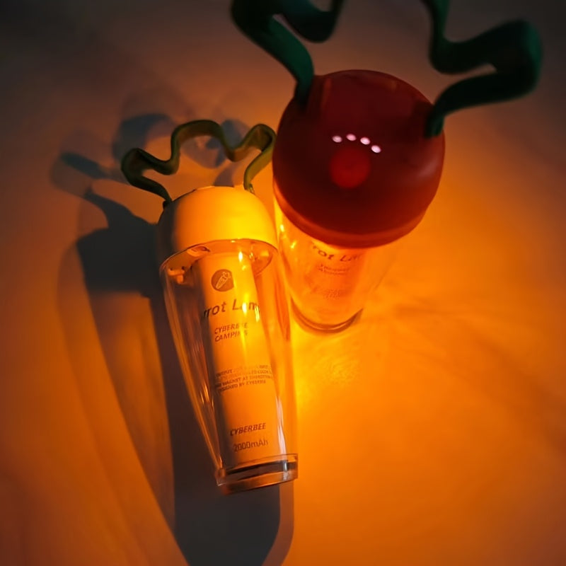 Outdoor Exquisite Multifunctional Carrot Atmosphere Camping Light, Type-C Charging