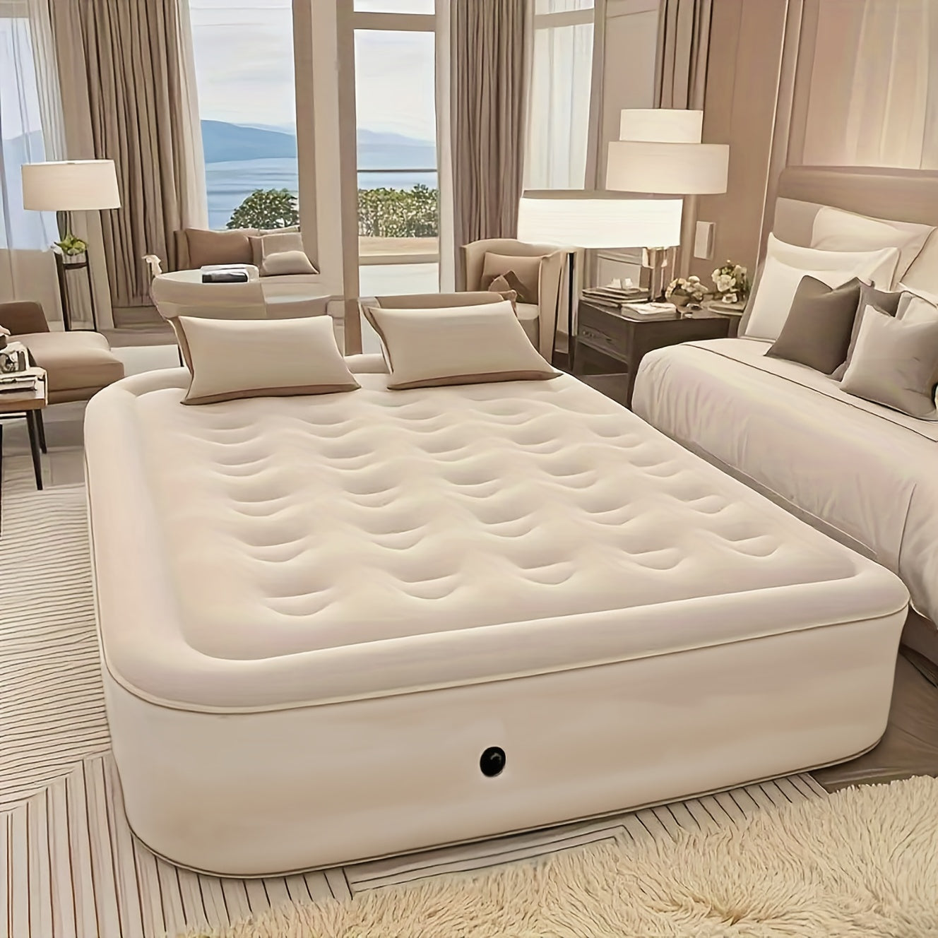 Luxury Inflatable Mattress Set, American Colorado Strawberry Festival Camping Bed Shortage