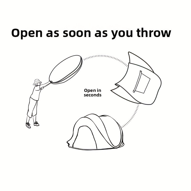 Quick-Open No-Assembly Automatic Tent, Portable Foldable Camping Tent for All Seasons