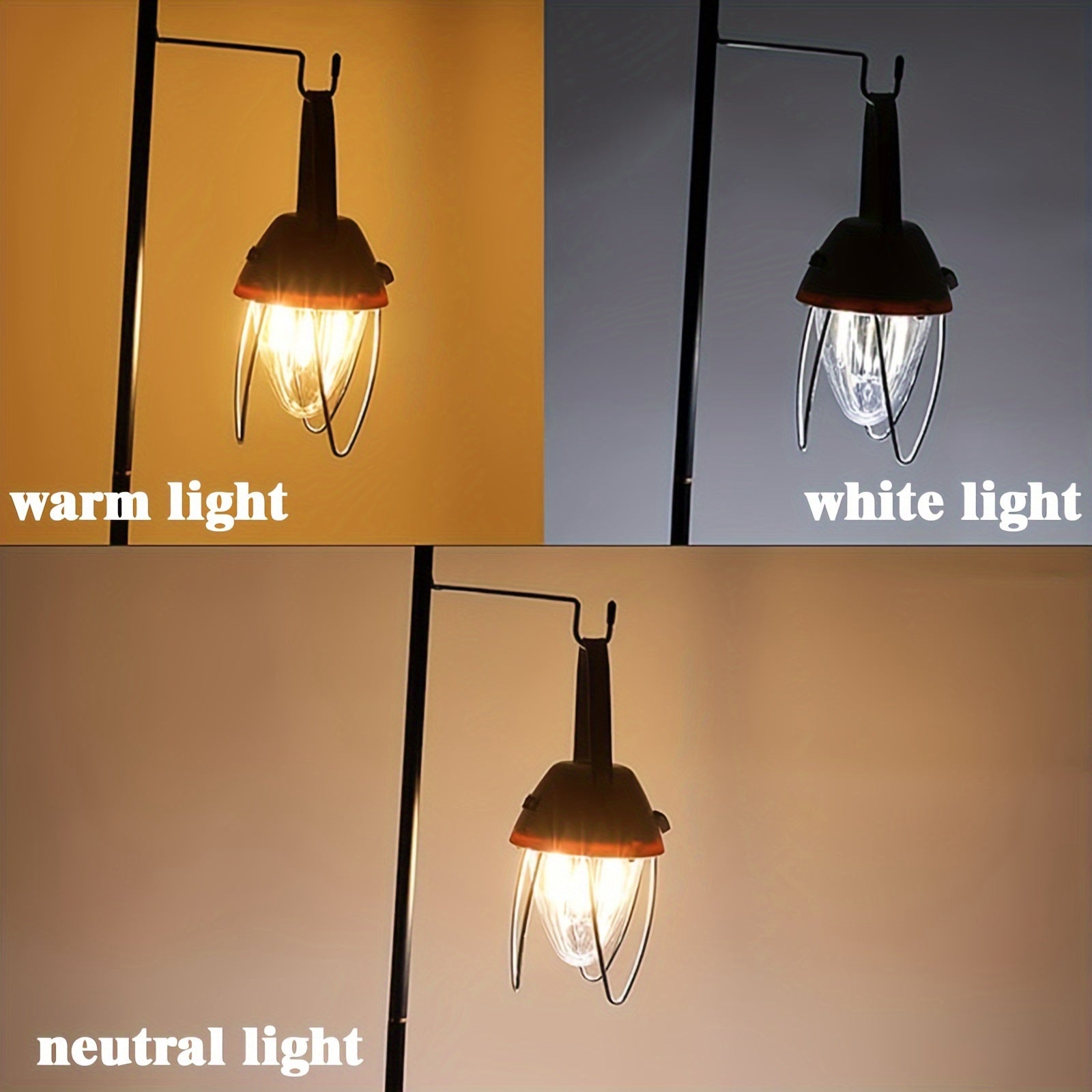 1pc LED Retro Camping Lights, Portable Multi-functional Rechargeable Tent Lights