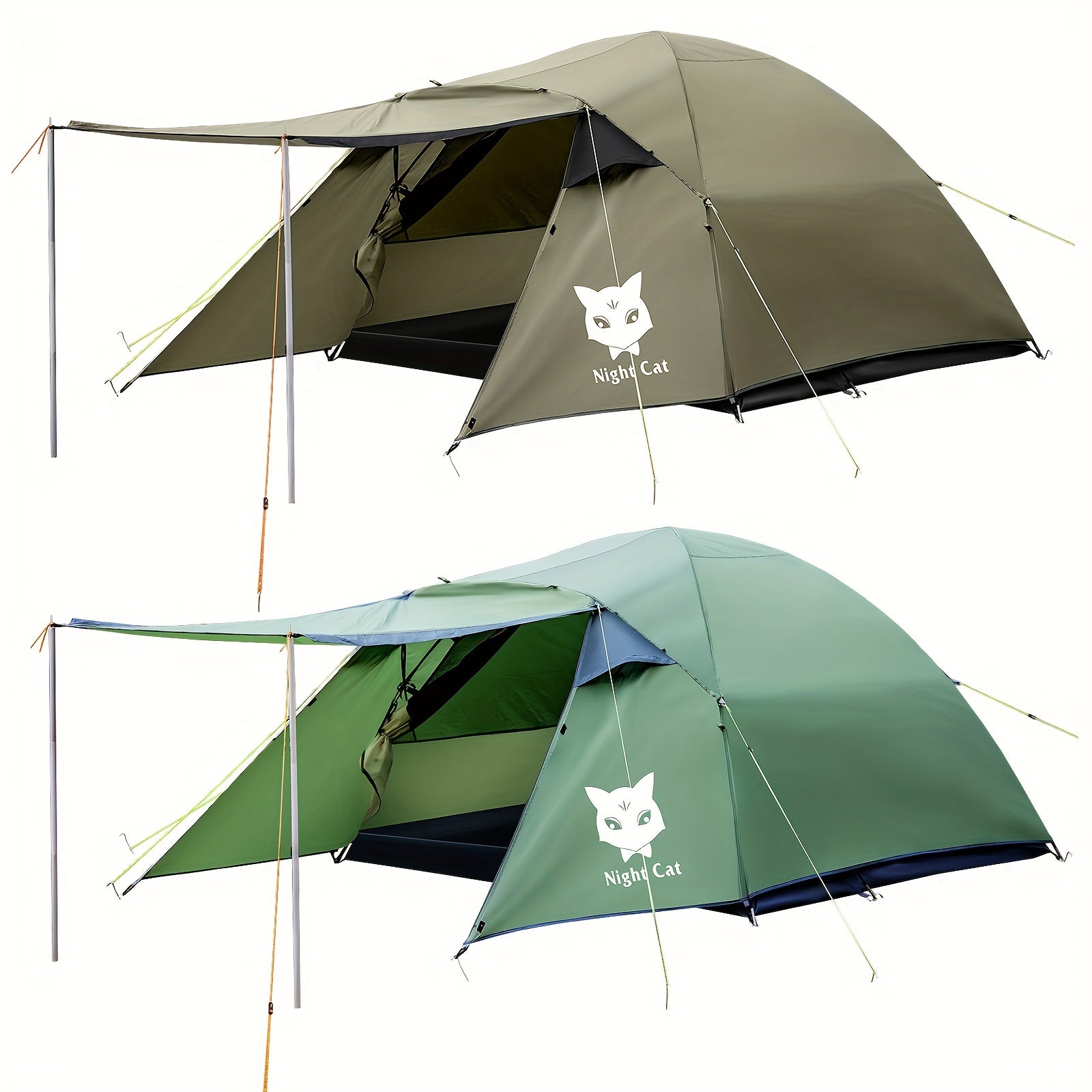 Night Cat Family Camping Tent | 2-3 Person Capacity | Multi-Color Options