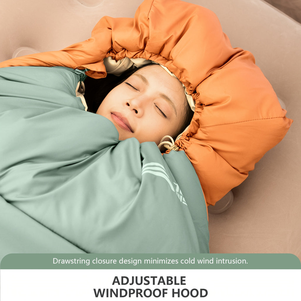 BISINNA Sleeping Bag | Compact, All-Season, Polyester, Zipper Closure, Synthetic Fiber Insulation