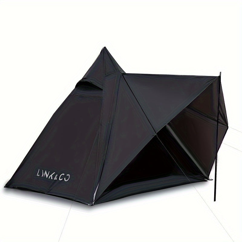 2-Person Black Knight Pyramid Camping Tent - Storm & Wind Resistant
