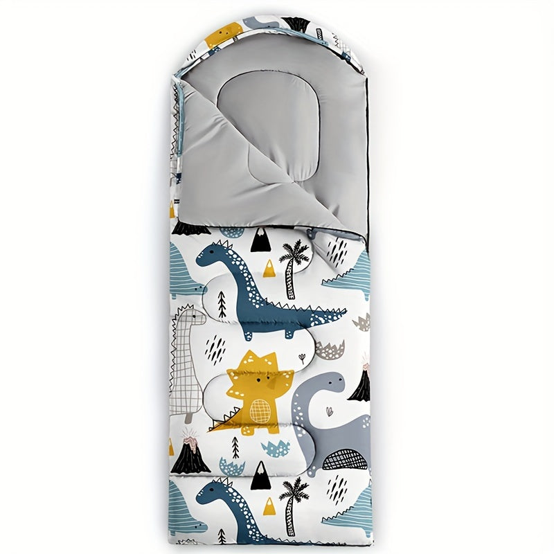 1pc Dinosaur Camping Sleeping Bag, Portable Lightweight Warm Quilt for All Seasons