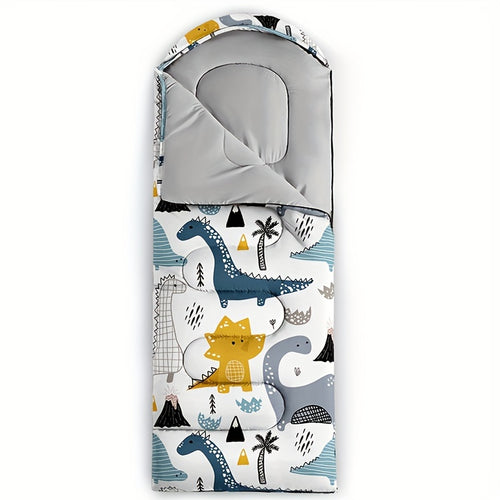 1pc Dinosaur Camping Sleeping Bag, Portable Lightweight Warm Quilt for All Seasons