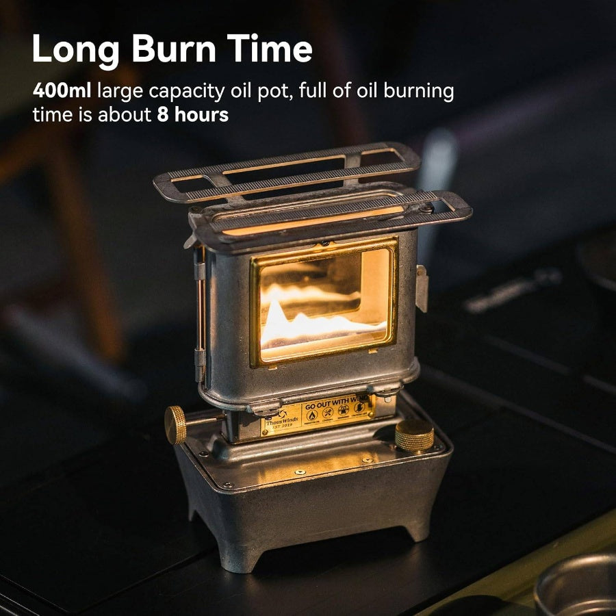 Camping, Fuel Lamp Outdoor Lighting Portable Stove Cooking Warming, Black