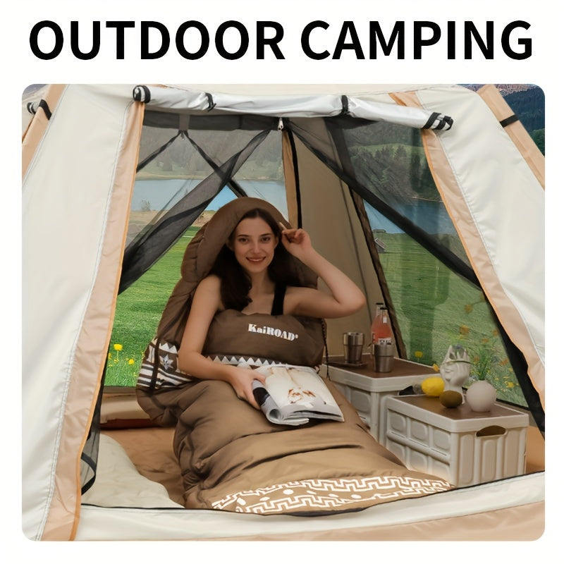 Snow soft sleeping bag adult winter outdoor thick anti cold can be spliced sleeping bag