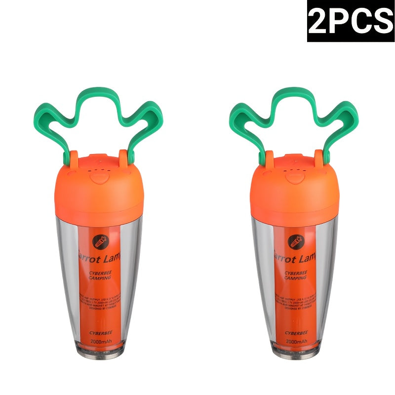 Outdoor Exquisite Multifunctional Carrot Atmosphere Camping Light, Type-C Charging