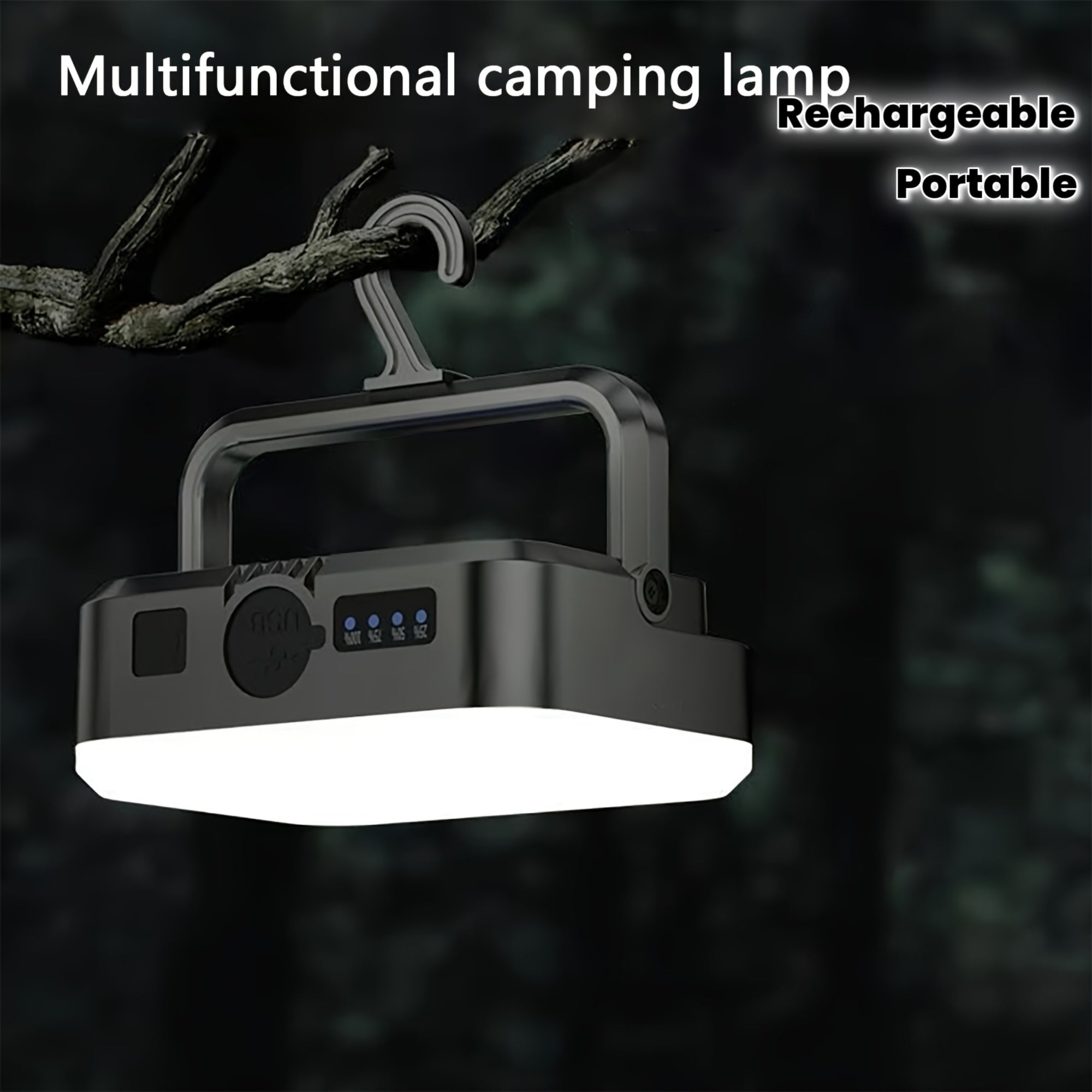 LED Camping Light, Portable Magnetic Tent Light, 4000mAh Rechargeable, Emergency Flashlight