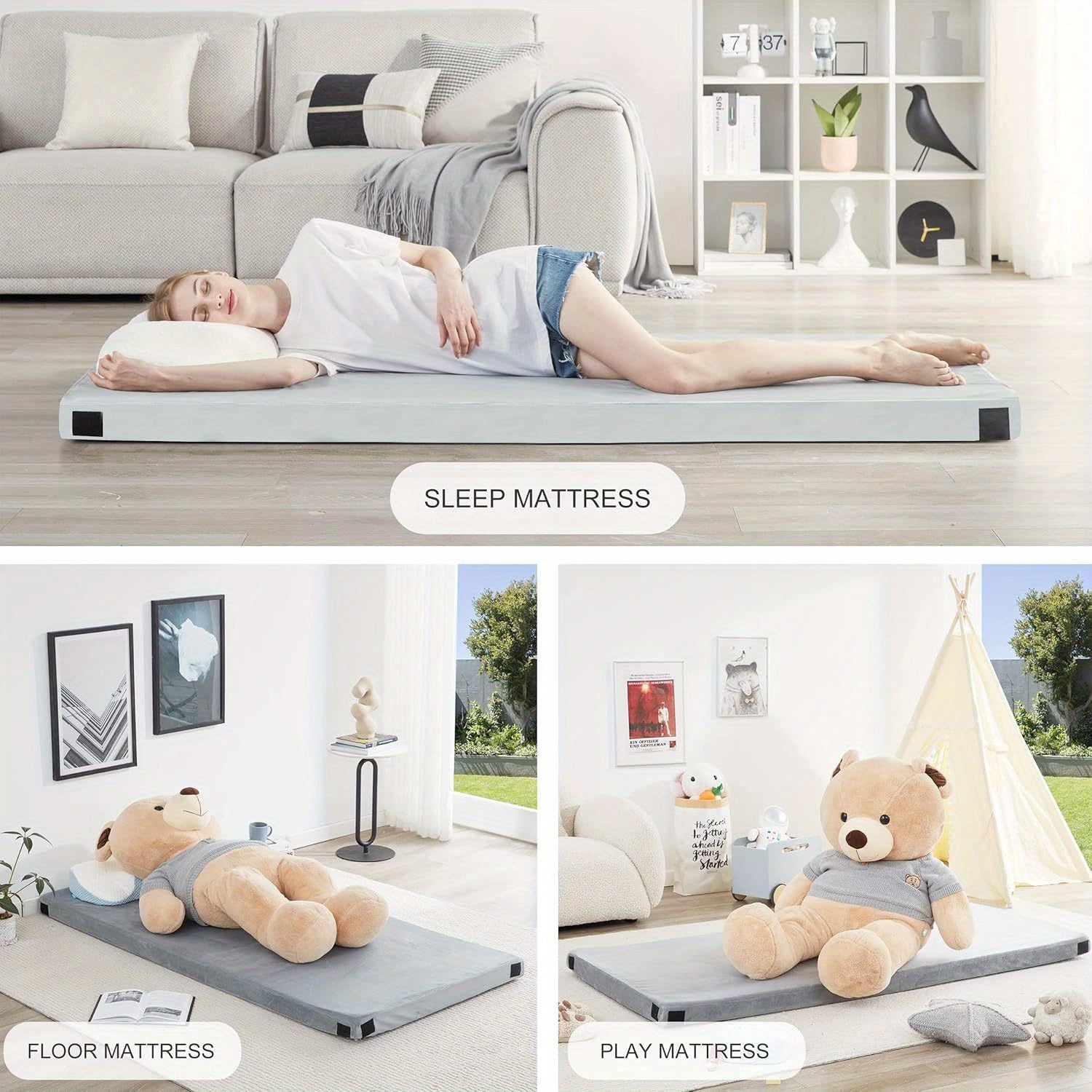 Portable Rollaway Mattress, High Quality with Memory Foam-like Support