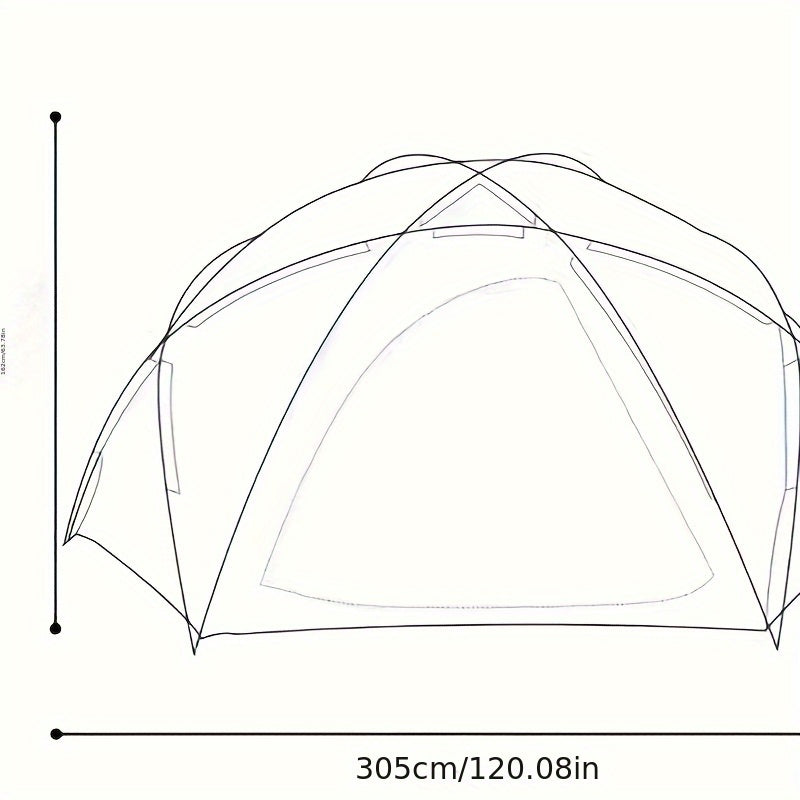 4-Person Portable Folding Camping Tent - All-Season Dome Shelter with Zipper Closure