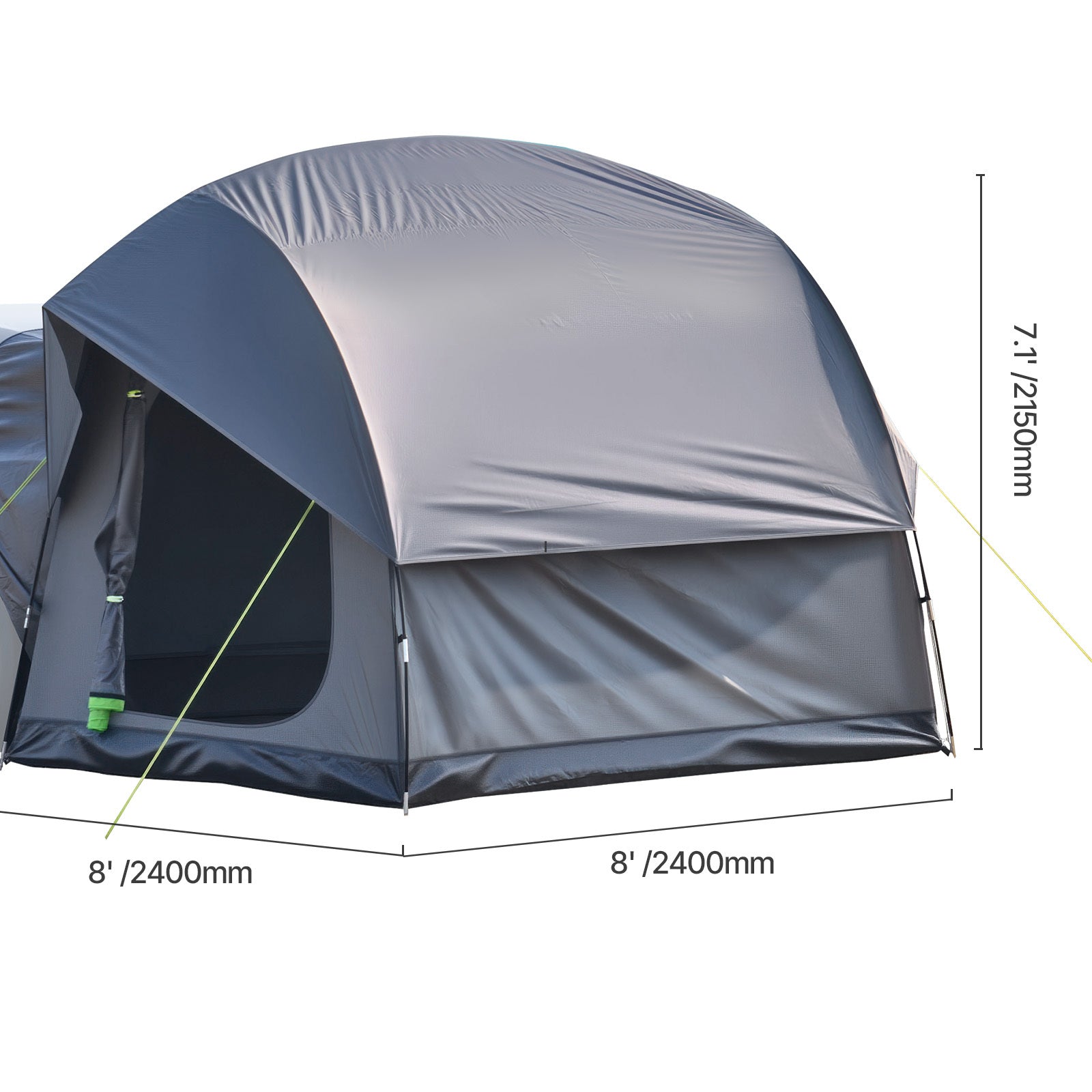 VEVOR SUV Camping Tent Outdoor SUV Tent with 2 Doors Waterproof for 5-8 Person 8\u002F10*8ft
