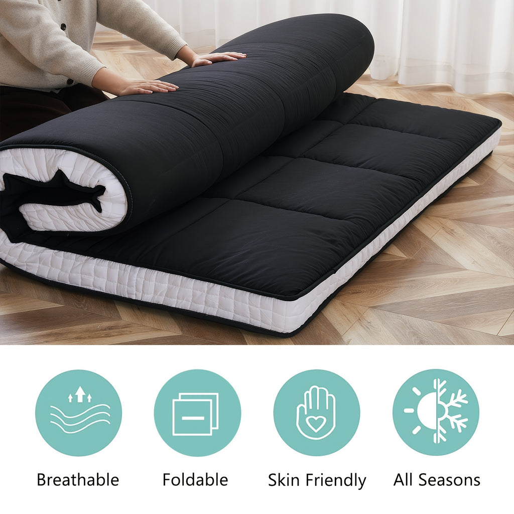 LILYPELLE Japanese Futon Mattress, Extra Thick Folding Sleeping Pad Futon