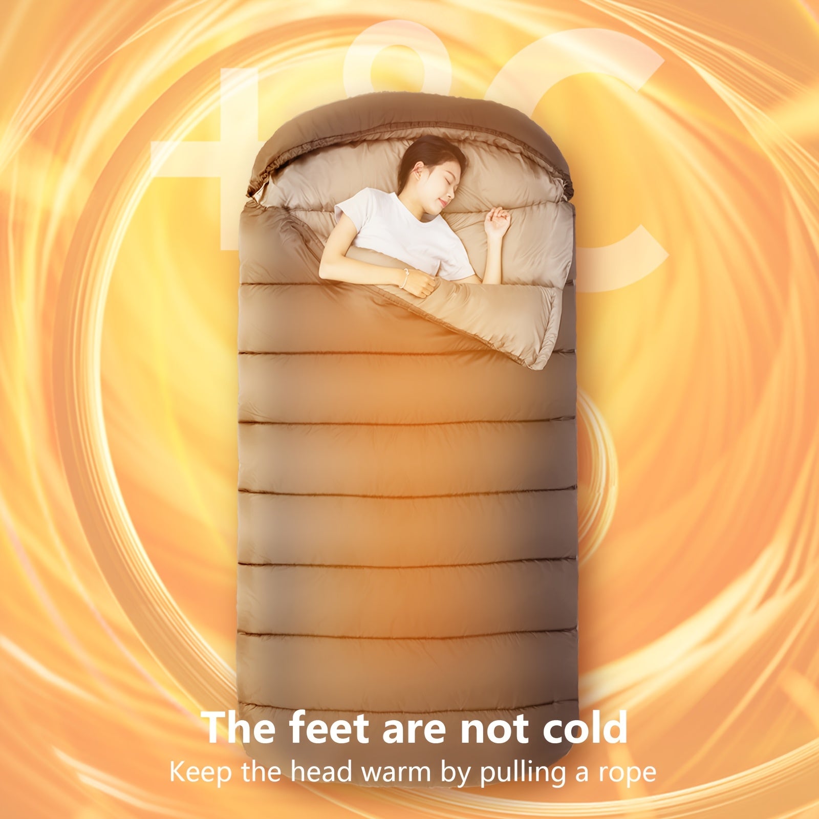 BISINNA Portable Camping Sleeping Bag for Adults - 4-Season Lightweight Backpacking