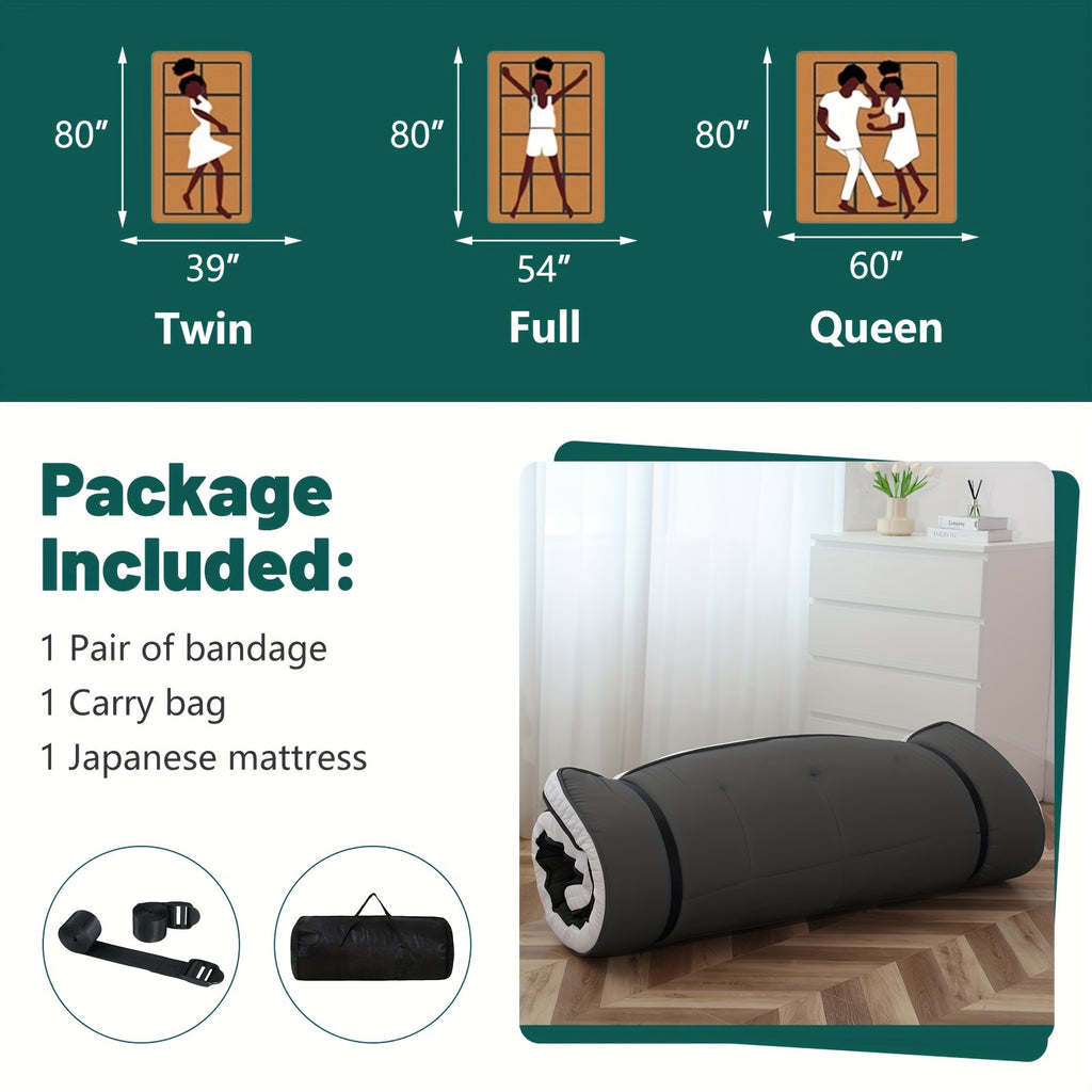 LILYPELLE Portable Japanese Floor Mattress Futon Mattress, 4\