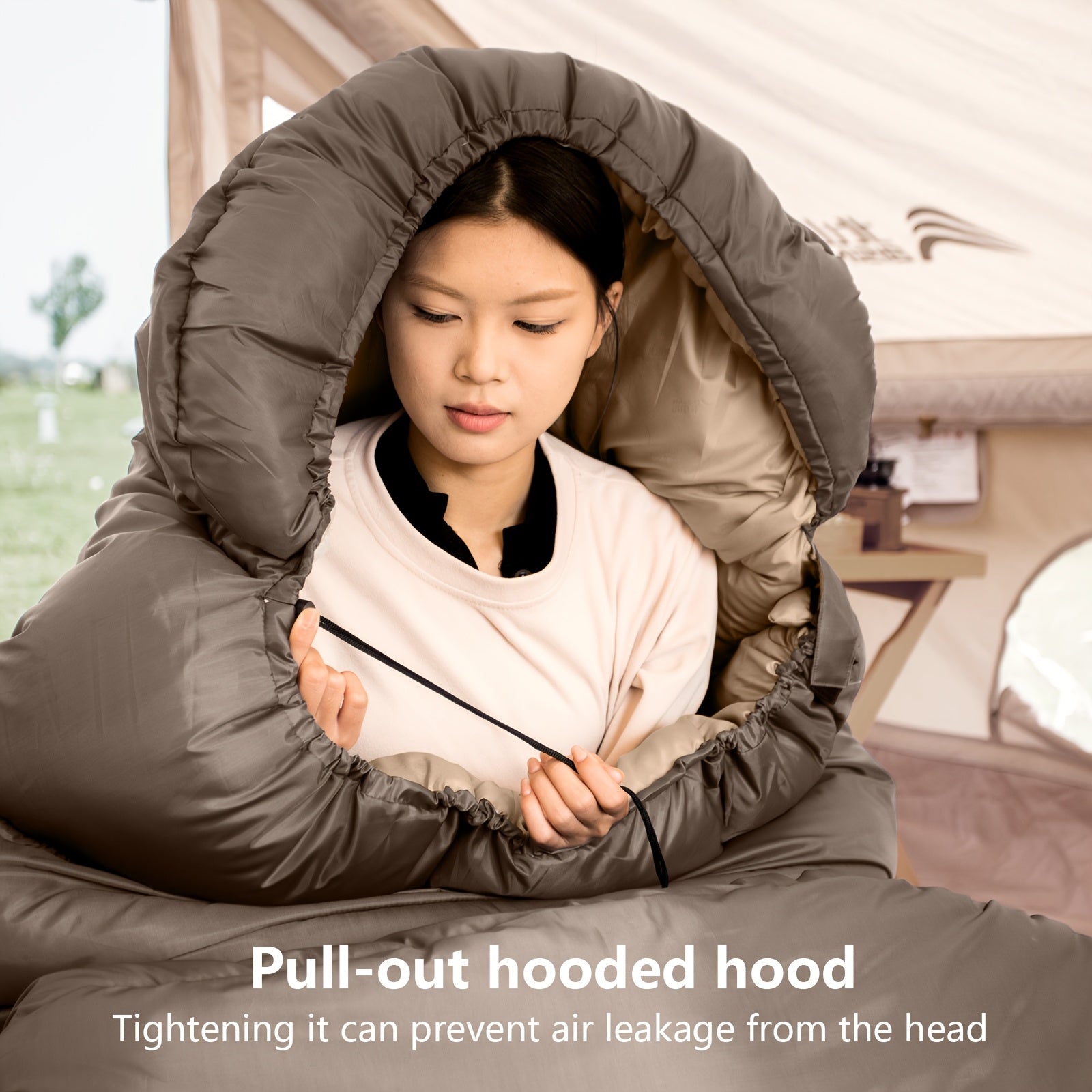 BISINNA Portable Camping Sleeping Bag for Adults - 4-Season Lightweight Backpacking