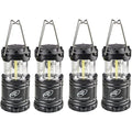 camping equipmentLightahead Set of 4 Portable Outdoor LED Camping Lantern Black Collapsible