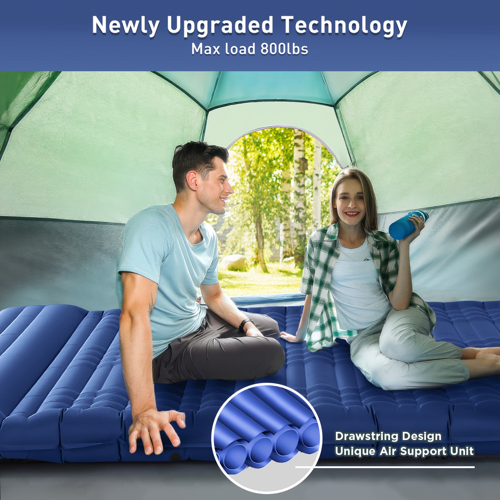 1pc Double Sleeping Pad for Camping, 4.7\